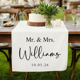 Caminho De Mesa Pequeno Pano de mesa personalizado para casamento, faixa d