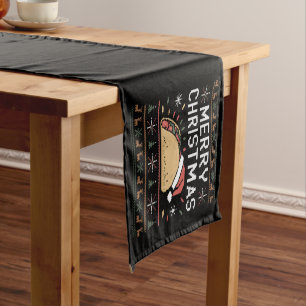 Caminho De Mesa Pequeno Papais noeis de Luzes de Sweater Feias de Natal