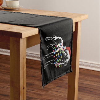 Caminho De Mesa Pequeno Papais noeis Labrador Retriever Natal Light Dog Lo