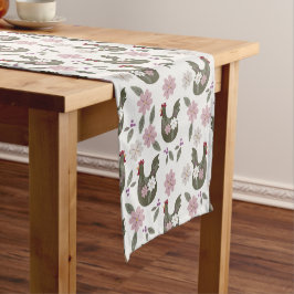 Caminho De Mesa Pequeno Páscoa sem costura com frango.