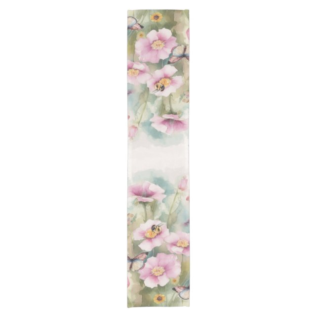 Caminho De Mesa Pequeno Pastel floral (Frente)