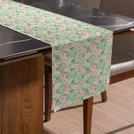 Caminho De Mesa Pequeno Pastel páscoa Rosa e Florestas Verdes