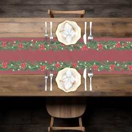 Caminho De Mesa Pequeno Pátria de Natal com Arcos vermelhos