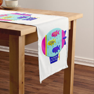 Caminho De Mesa Pequeno Peixe Zebra em um Zepelim