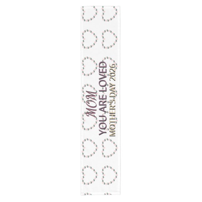 Caminho De Mesa Pequeno Peony Heart Pathway for Mom (Frente)