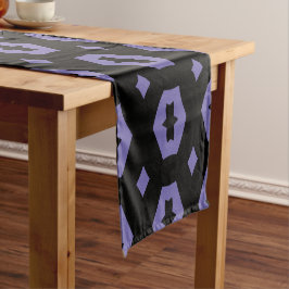Caminho De Mesa Pequeno Periwinkle e Black: Geometriana 1