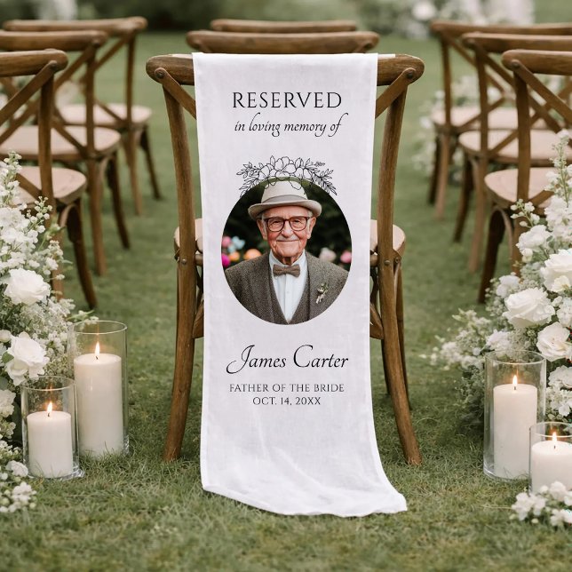 Caminho De Mesa Pequeno Personalized Memorial Linen Father Of The Bride (Criador carregado)