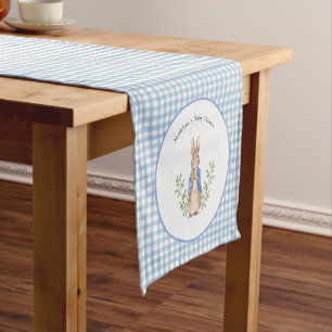 Caminho De Mesa Pequeno Peter Rabbit Blue Gingham Chá Mesa Runner