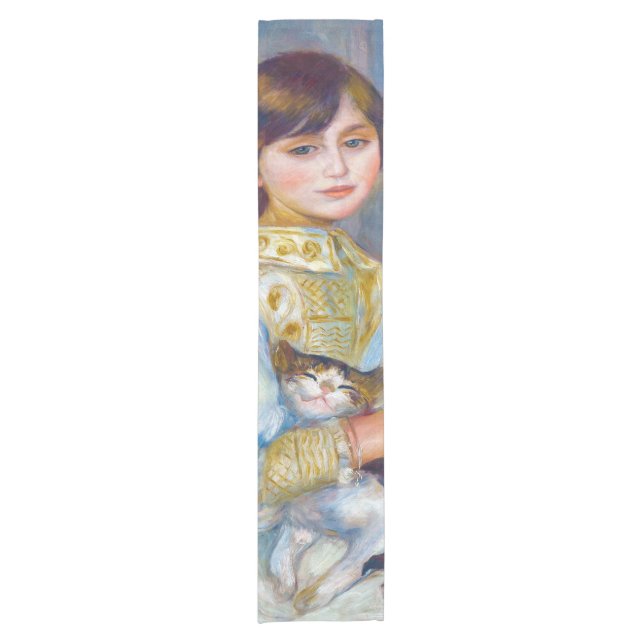Caminho De Mesa Pequeno Pierre-Auguste Renoir - Criança com Gato (Frente)