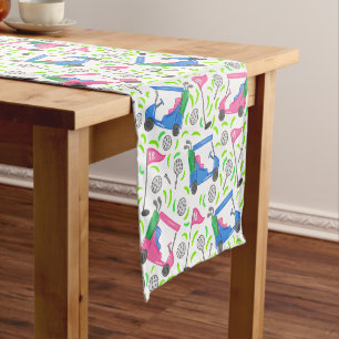 Caminho De Mesa Pequeno Pílula de Golfe Verde Rosa