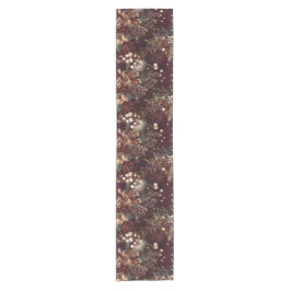 Caminho De Mesa Pequeno Pinheiro de Aquarela Elegante e Borry Burgundy Dou