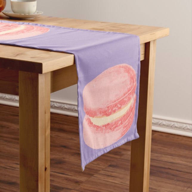 Caminho De Mesa Pequeno Pink Macaroons (No Local)