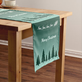 Caminho De Mesa Pequeno Pista de Natal do Trenó de Sempre-Verde Brilho
