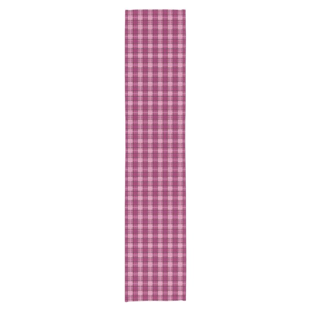 Caminho De Mesa Pequeno Pixel Plaid_Magenta-Black (Frente)