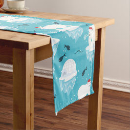 Caminho De Mesa Pequeno Polar Bear Party
