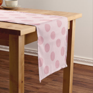 Caminho De Mesa Pequeno Pontos de Polka Rosa Gigantes