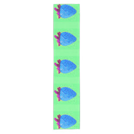 Caminho De Mesa Pequeno Pop Art Strawberry Blue