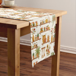 Caminho De Mesa Pequeno Prateleiras Abertas Rústicas Estilo de Mesa em Aqu