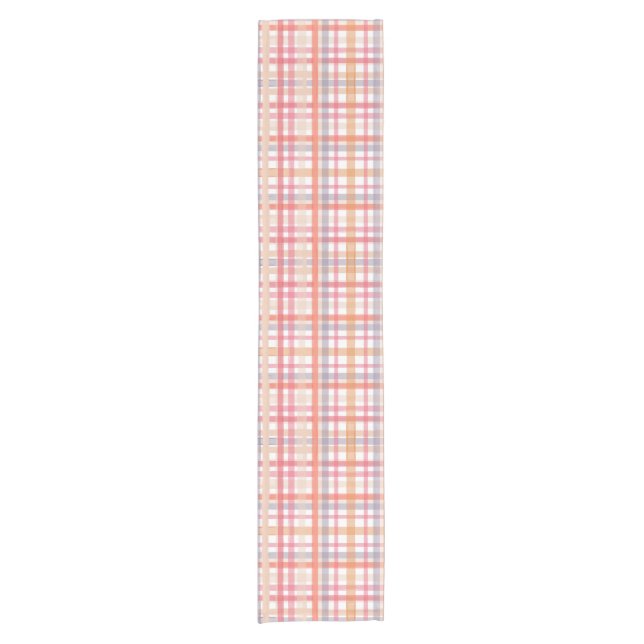 Caminho De Mesa Pequeno Pretty Pastel Plaid (Frente)