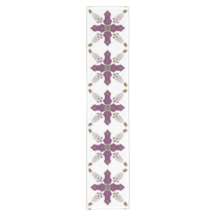 Caminho De Mesa Pequeno Primavera de Flor Marroquino Árabe Cross Tablerunn