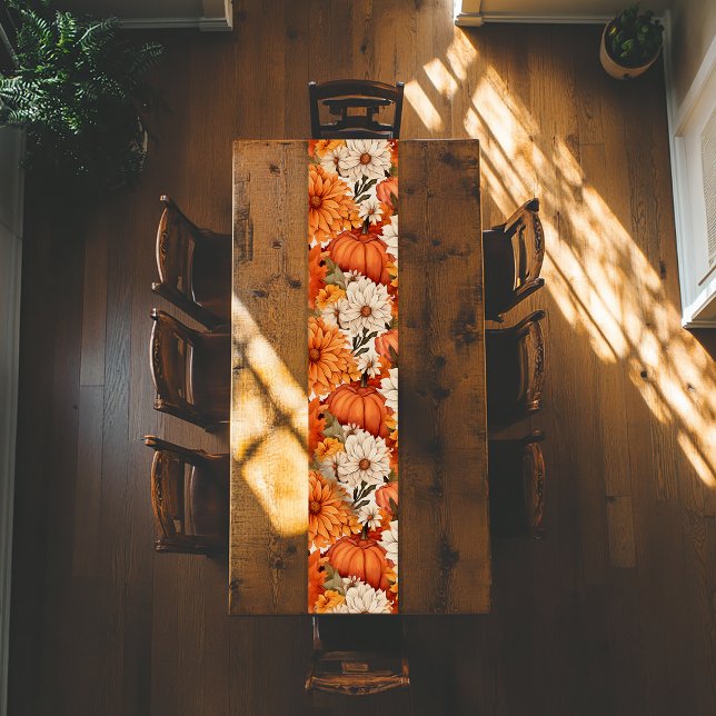 Caminho De Mesa Pequeno Pumpkin Floral (Criador carregado)