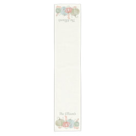 Caminho De Mesa Pequeno Pumpkins de queda de aquarela