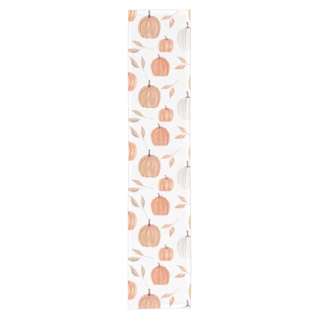 Caminho De Mesa Pequeno Pumpkins e Folhas (Frente)