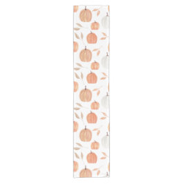 Caminho De Mesa Pequeno Pumpkins e Folhas