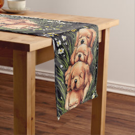 Caminho De Mesa Pequeno Puppy Pile Mesa Runner