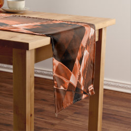 Caminho De Mesa Pequeno Quadrado ou retângulos castanho avermelhado e folh