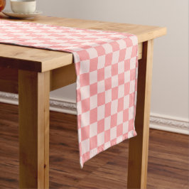 Caminho De Mesa Pequeno Quadro de verificação rosa