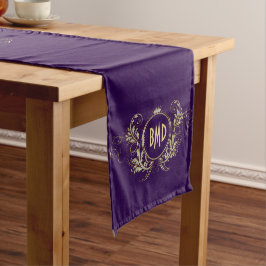 Caminho De Mesa Pequeno Quadro Floral Negra E Falso