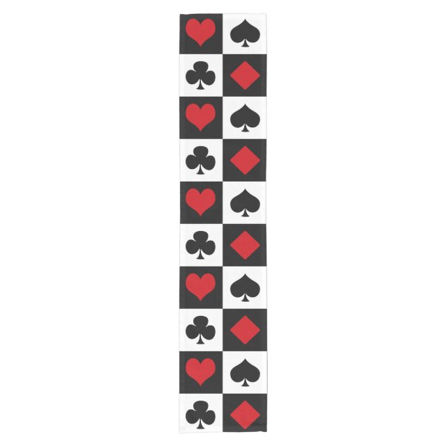 Caminho De Mesa Pequeno Quatro naipes de cartão (Frente)