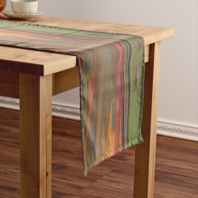 Caminho De Mesa Pequeno Rainbow Eucalipto - Mesa Runner (No Local)