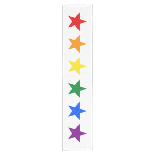 Caminho De Mesa Pequeno RAINBOW FLAG STARS + suas ideias
