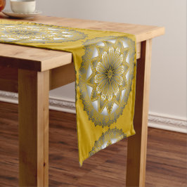 Caminho De Mesa Pequeno Ramadan Mandala Dourado Mesa Runner
