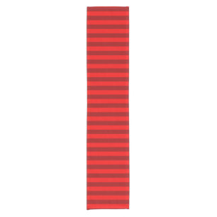 Caminho De Mesa Pequeno Red and Maroon Stripes Design