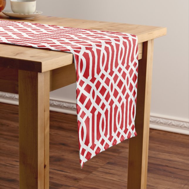 Caminho De Mesa Pequeno Red Trellis (No Local)