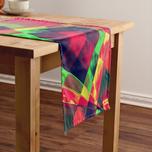 Caminho De Mesa Pequeno Retângulos inclinados e desgastados sobrepostos (No Local)