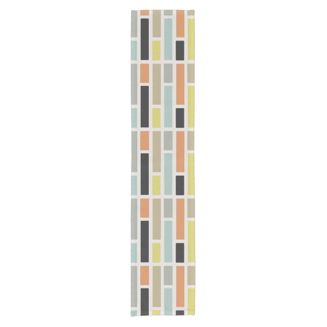 Caminho De Mesa Pequeno Retângulos Modernos de meio século (Frente)