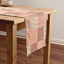 Caminho De Mesa Pequeno Retro Pink Patchwork
