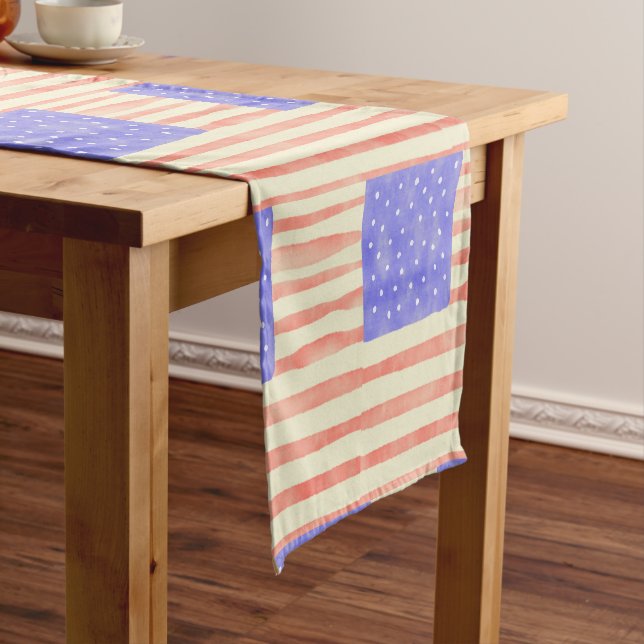Caminho De Mesa Pequeno Riqueza aquática padrão americano de bandeira (No Local)