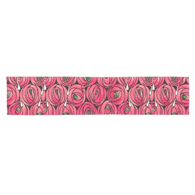 Caminho De Mesa Pequeno Rosa Art Nouveau Rennie Macintosh Graphic (Horizontal)