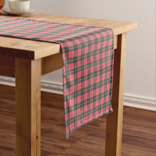 Caminho De Mesa Pequeno Rosa de Wallace do clã e Tartan resistido verde