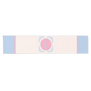 Caminho De Mesa Pequeno Rosa e azul personalizados