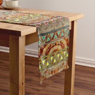 Caminho De Mesa Pequeno Roupa De Lama Tribal Afrocêntrica