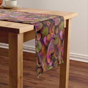 Caminho De Mesa Pequeno Roxo de Paisley