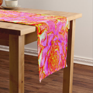 Caminho De Mesa Pequeno Roxo Quente, Vermelho e Amarelo Suculento Sedum Ro