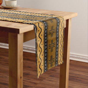 Caminho De Mesa Pequeno Runner de Mesa Bogolan africano impresso