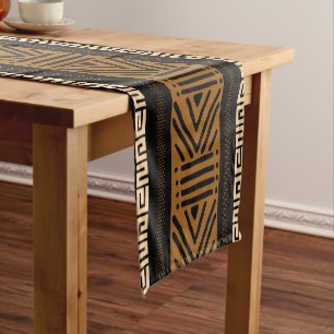 Caminho De Mesa Pequeno Runner de Mesa Bogolan africano impresso